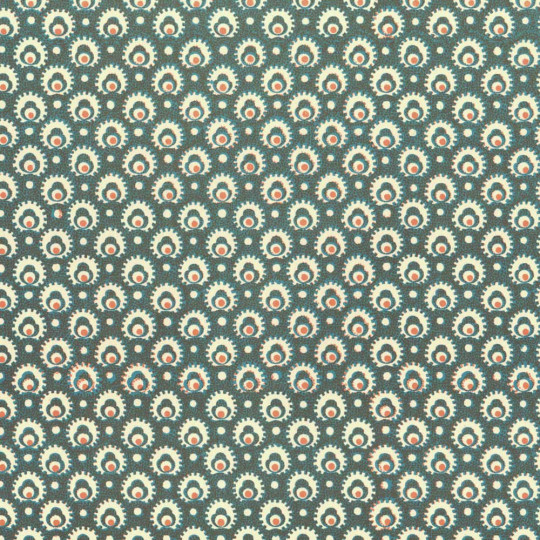 Blue and Orange Stamped Print Italian Paper ~ Carta Varese Italy